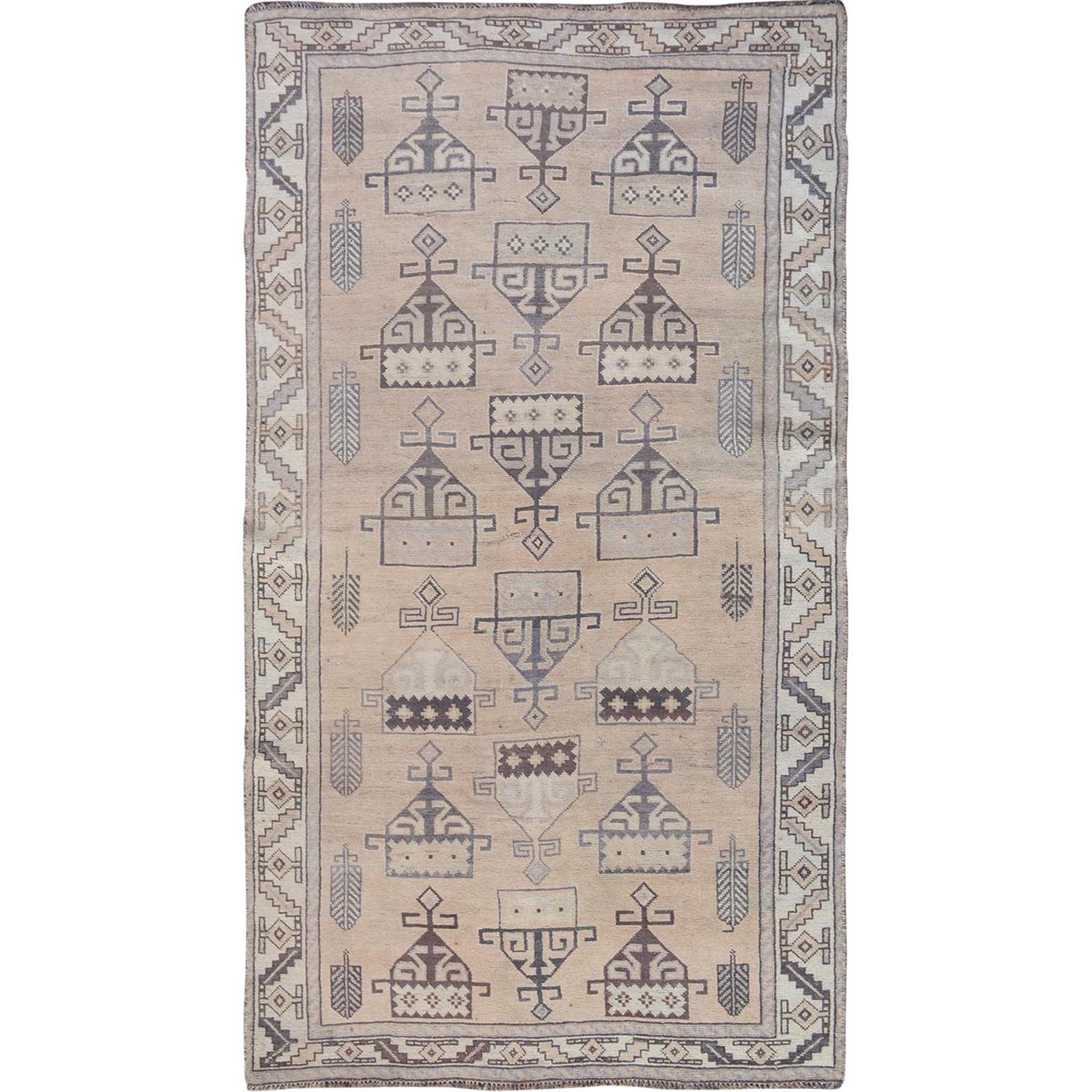 Transitional Wool Hand-Knotted Area Rug 4'9